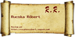 Rucska Róbert névjegykártya