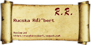 Rucska Róbert névjegykártya