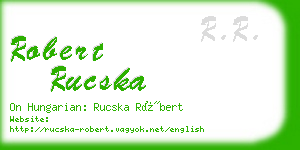 robert rucska business card